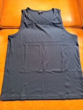 Express Men's Navy Ribbed Tank Top